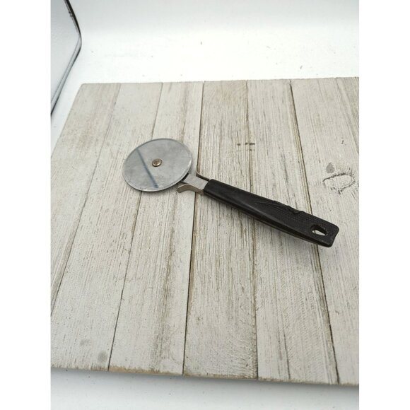 Ekco Pizza Cutter #6 Blade 2 5/8" Diameter 8" USA Stainless Steel Black - Picture 1 of 7